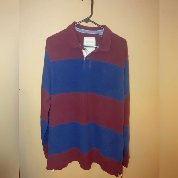Men's IZOD Striped Long Sleeve Polo Shirt, Size XL - Picture 1 of 8